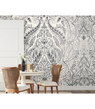 DM4911M - Jaipur Paisley Damask Wallpaper Mural by York