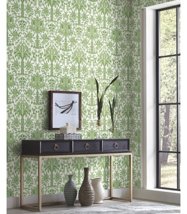 DM5011 - Palmetto Palm Damask Wallpaper by York