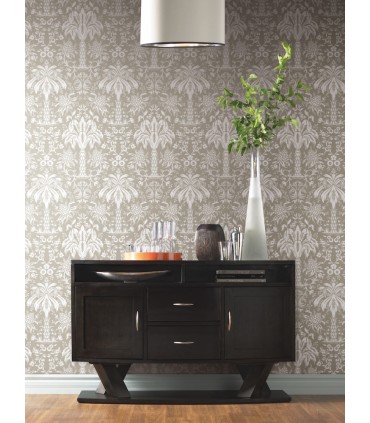 DM5013 - Palmetto Palm Damask Wallpaper by York