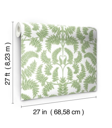 DM4961 - Royal Fern Damask Wallpaper by York