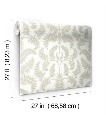 DM4963 - Royal Fern Damask Wallpaper by York