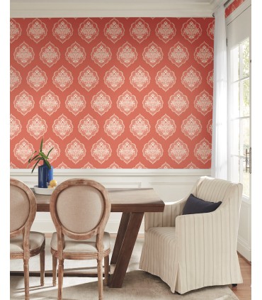 DM4981 - Signet Medallion Damask Wallpaper by York