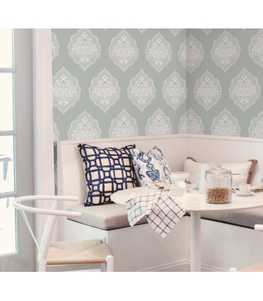 DM4982 - Signet Medallion Damask Wallpaper by York