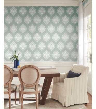 DM4982 - Signet Medallion Damask Wallpaper by York