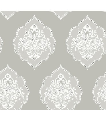 DM4984 - Signet Medallion Damask Wallpaper by York