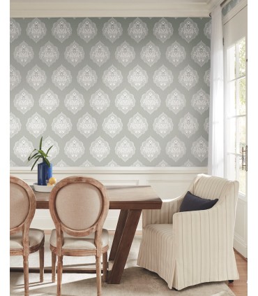 DM4984 - Signet Medallion Damask Wallpaper by York