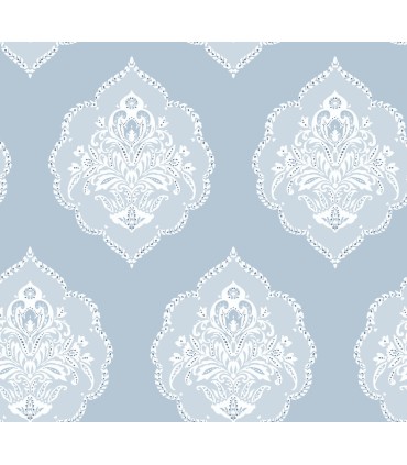 DM4985 - Signet Medallion Damask Wallpaper by York