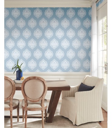 DM4985 - Signet Medallion Damask Wallpaper by York