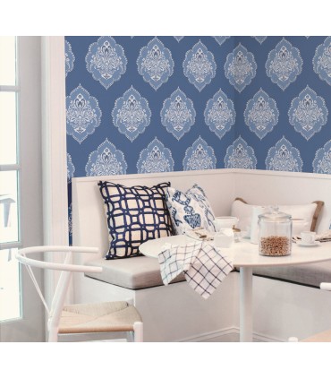 DM4986 - Signet Medallion Damask Wallpaper by York