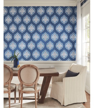 DM4986 - Signet Medallion Damask Wallpaper by York