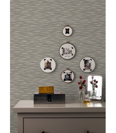 2970-26157 - Benson Brown Variegated Stripe Wallpaper- by A Street