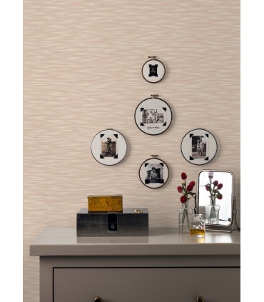 2970-26159 - Benson Coral Variegated Stripe Wallpaper- by A Street