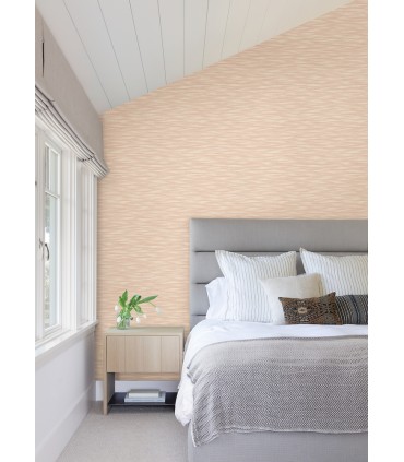 2970-26159 - Benson Coral Variegated Stripe Wallpaper- by A Street