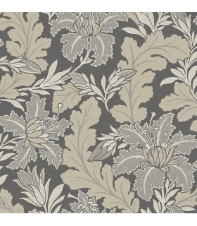 2970-26143 - Butterfield Grey Floral Wallpaper- by A Street