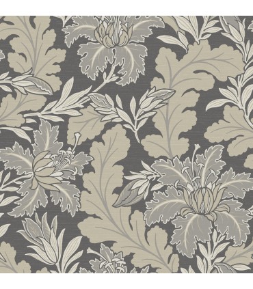 2970-26143 - Butterfield Grey Floral Wallpaper- by A Street