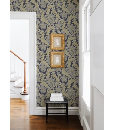 2970-26141 - Butterfield Navy Floral Wallpaper- by A Street