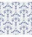 2970-26148 - Dard Blue Tulip Ogee Wallpaper- by A Street