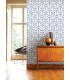 2970-26148 - Dard Blue Tulip Ogee Wallpaper- by A Street