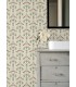 2970-26146 - Dard Green Tulip Ogee Wallpaper- by A Street