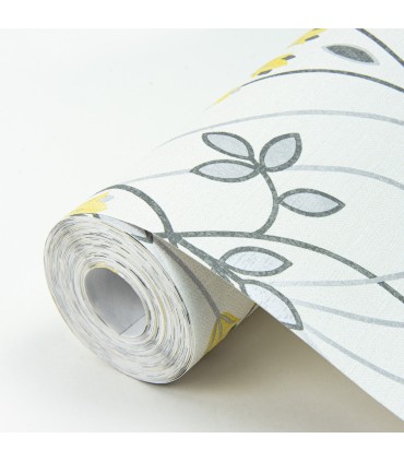 2970-26147 - Dard Grey Tulip Ogee Wallpaper- by A Street