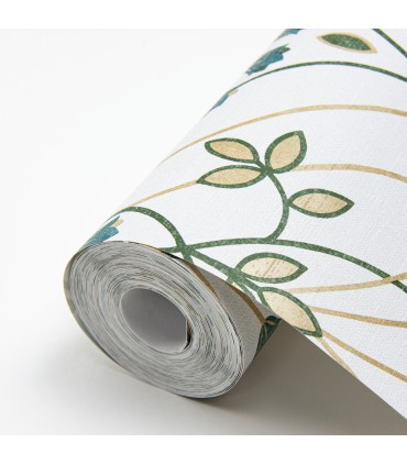 2970-26145 - Dard Teal Tulip Ogee Wallpaper- by A Street