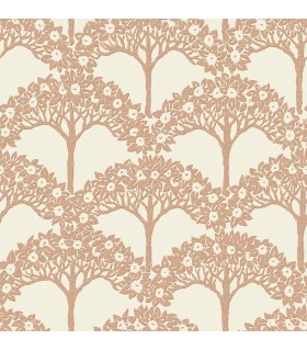 2970-26112 - Dawson Rust Magnolia Tree Wallpaper- by A Street