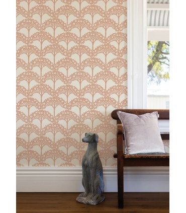 2970-26112 - Dawson Rust Magnolia Tree Wallpaper- by A Street