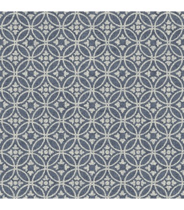2970-26137 - Larsson Indigo Ogee Wallpaper- by A Street