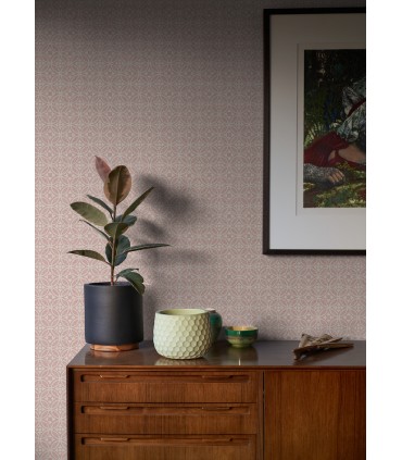 2970-26138 - Larsson Pink Ogee Wallpaper- by A Street