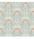 2970-26152 - Mucha Light Blue Botanical Ogee Wallpaper- by A Street