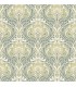 2970-26151 - Mucha Teal Botanical Ogee Wallpaper- by A Street