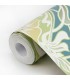 2970-26151 - Mucha Teal Botanical Ogee Wallpaper- by A Street