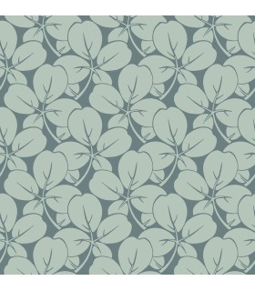 2970-26108 - Robert Aqua Clover Wallpaper- by A Street