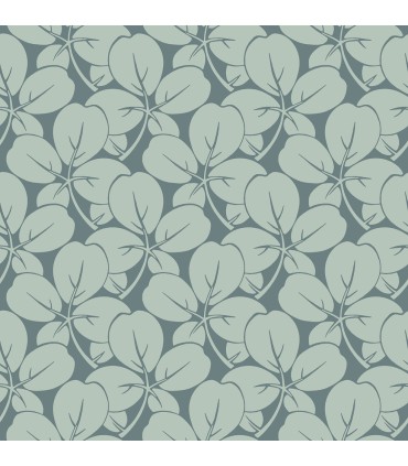 2970-26108 - Robert Aqua Clover Wallpaper- by A Street