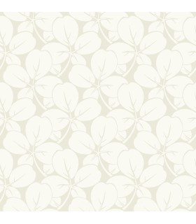 2970-26105 - Robert Off White Clover Wallpaper- by A Street