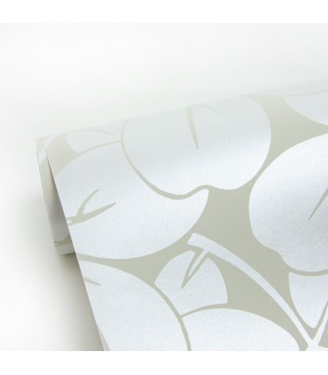 2970-26105 - Robert Off White Clover Wallpaper- by A Street