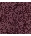 2970-87357 - Selwyn Flock Burgundy Floral Wallpaper- by A Street