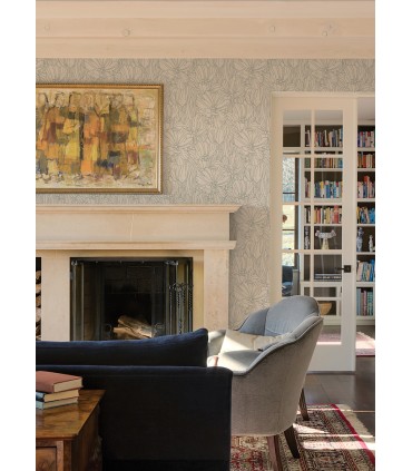 2970-87355 - Selwyn Flock Sage Floral Wallpaper- by A Street