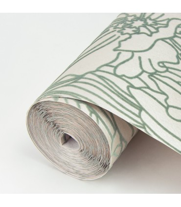 2970-87355 - Selwyn Flock Sage Floral Wallpaper- by A Street