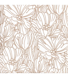 2970-87358 - Selwyn Metallic Copper Floral Wallpaper- by A Street