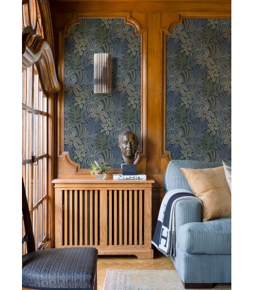 2970-13904 - Sumner Navy Woodland Botanical Wallpaper- by A Street