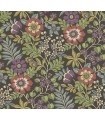 2970-87534 - Voysey Brown Floral Wallpaper- by A Street