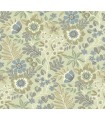 2970-87532 - Voysey Green Floral Wallpaper- by A Street
