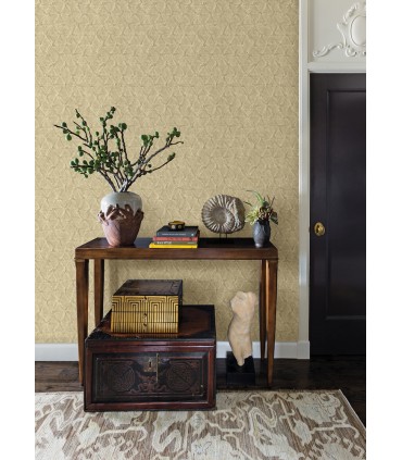 2970-26119 - Wright Gold Textured Triangle Wallpaper- by A Street