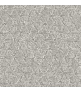 2970-26115 - Wright Pewter Textured Triangle Wallpaper- by A Street