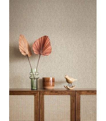 2970-26117 - Platinum Textured Triangle Wallpaper- by A Street