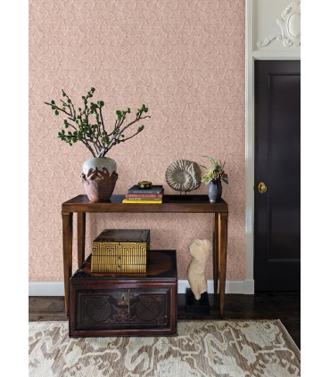 2970-26118 - Rose Gold Textured Triangle Wallpaper- by A Street