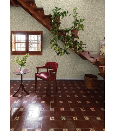 2970-26103 - Zulma Gold Decorative Botanical Wallpaper by A Street