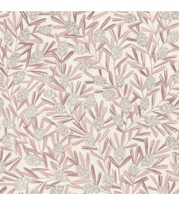 2970-26104 - Zulma Pink Decorative Botanical Wallpaper by A Street