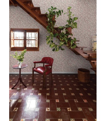 2970-26104 - Zulma Pink Decorative Botanical Wallpaper by A Street